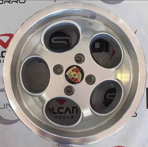 Jogo De Roda Aro 15 Porsche 4x100 com Adaptador 4*130