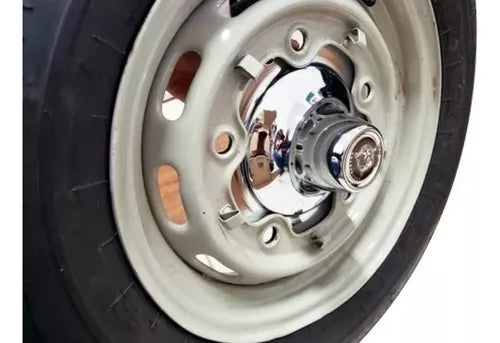 4 Iron Metal Hubcaps Travel Kombi Beetle Paulistarum