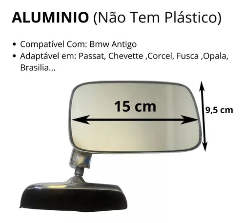Par De Retrovisor BMW Brasília -Choverlet Corcel Opala Chevette Passat