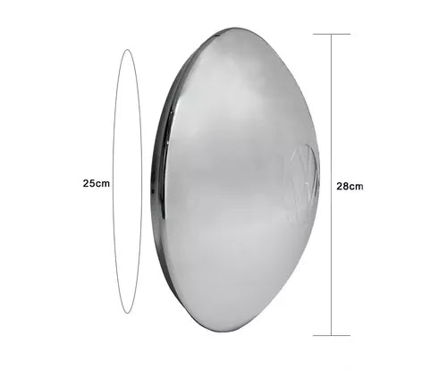 Beetle / Kombi Wheel Hub Chrome Metallic Domed