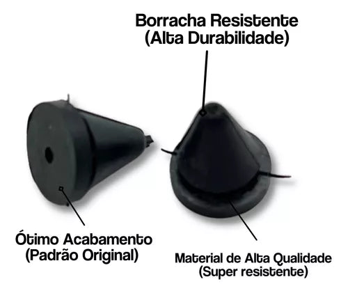 Kit 2 Glove Door/Rear Skirt Shock Stop Engine Beetle-BEETLE VW ARCOOLED