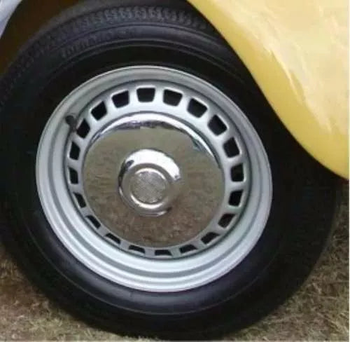 4x Chrome Center Wheel Hub for Beetle Kombi Variant Metallic