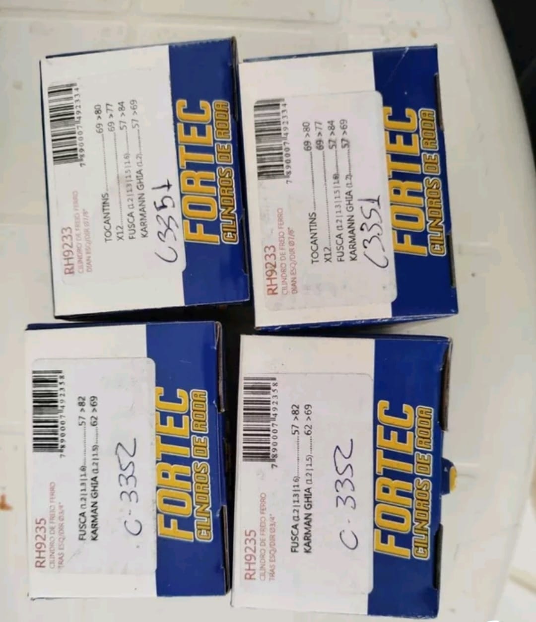 4 FRONT AND REAR WHEEL CYLINDERS