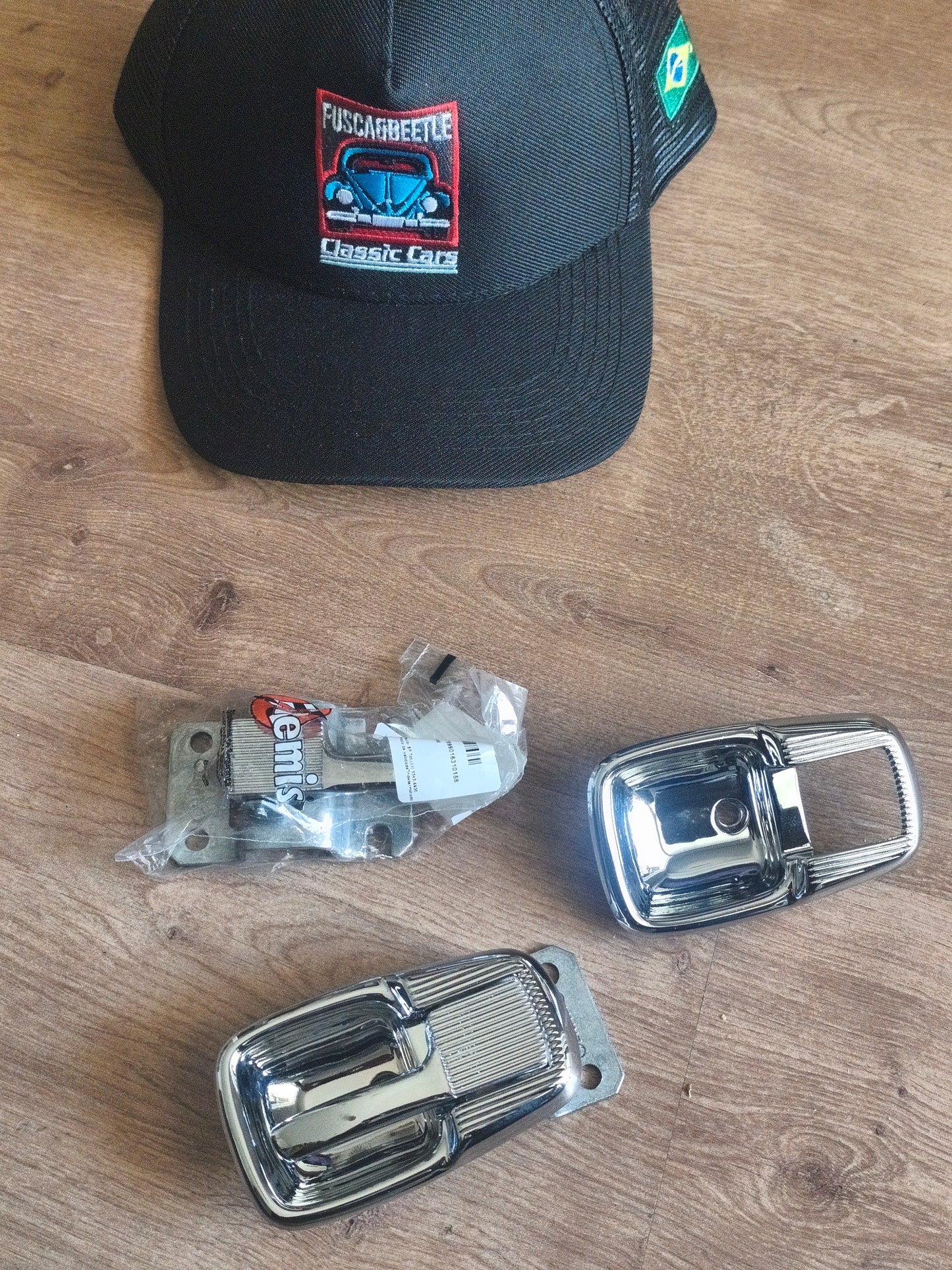 Interior Door Handle Beetle 78 Brasilia/ Puma/ Variant Crom (pair) VW AIR COOLED ( stainless steel)