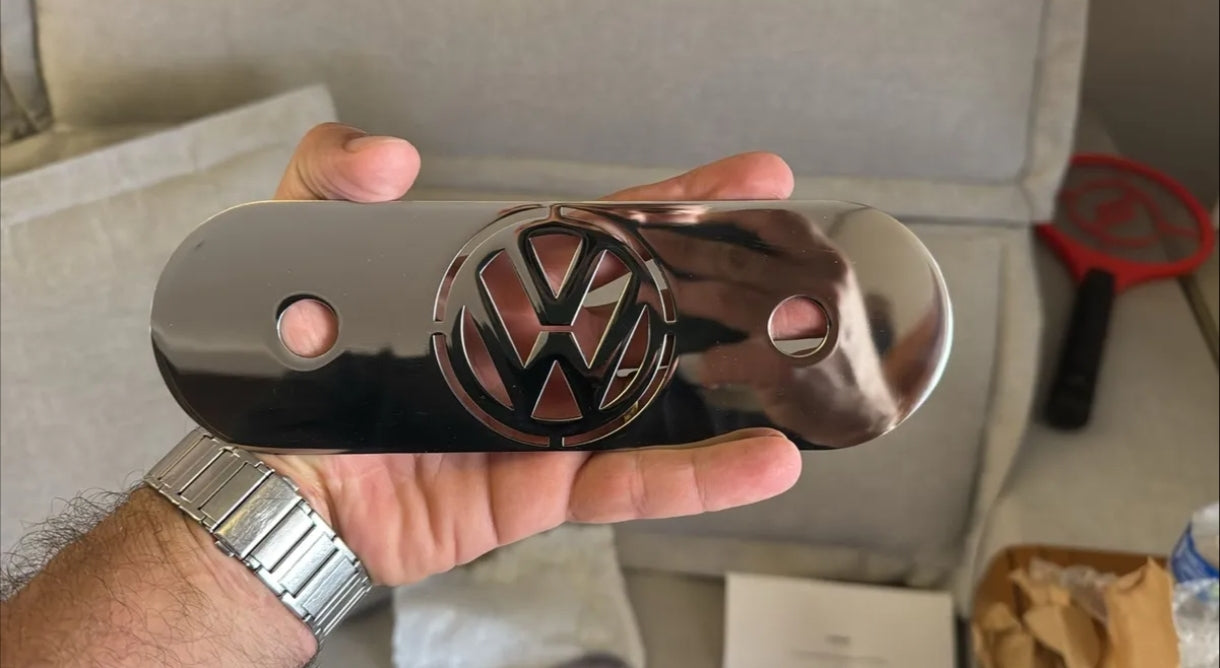 Stainless steel interior door handle mirror for VW Beetle