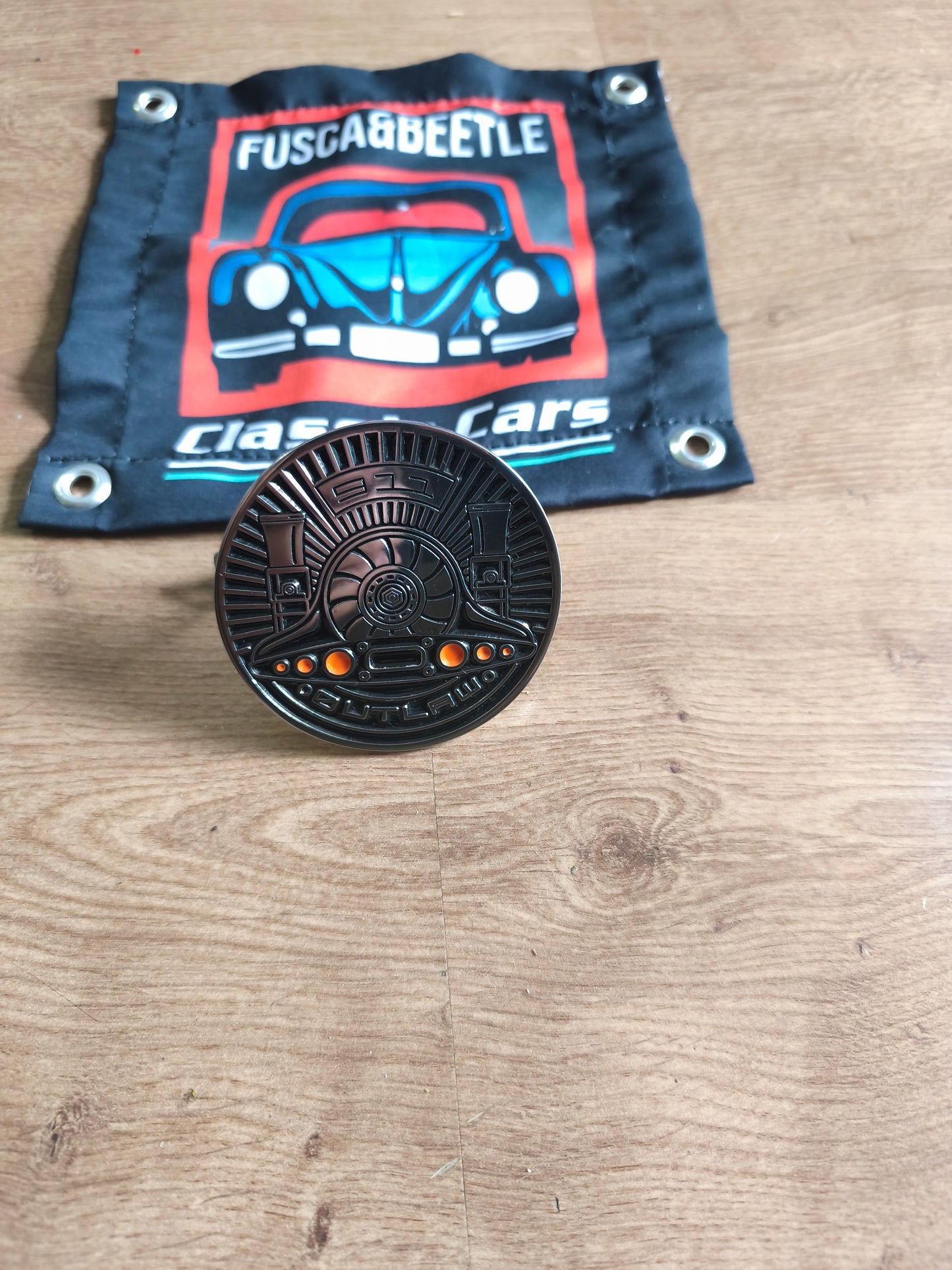 Porsche, Emblem Badge Porsche Outlaw 911 Gedow line VW ARCOOLED Beetle-Karmann