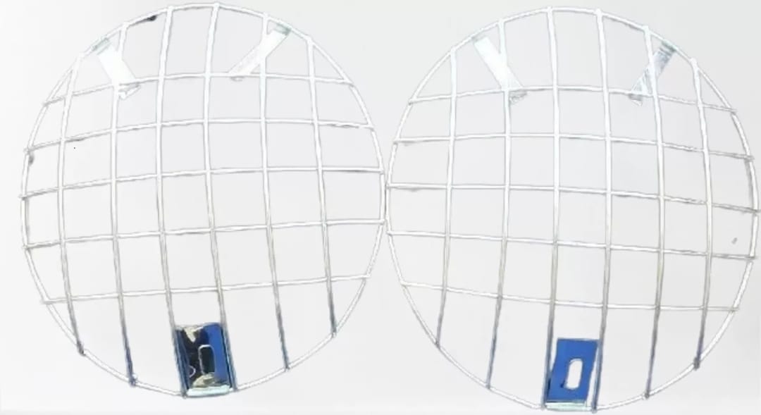 Grade faróis kombi em metal cromados