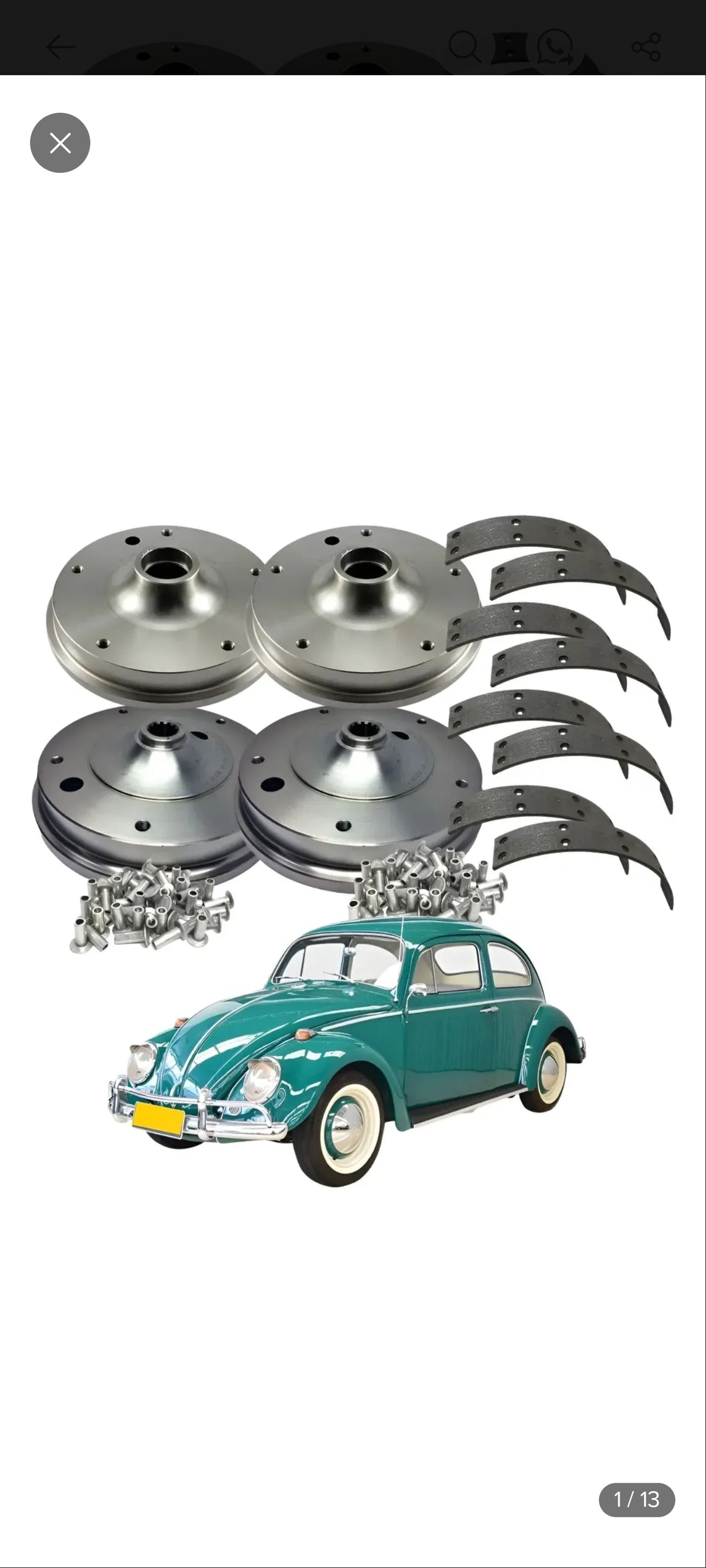 Disc Brake Set Front & Rear For VW Beetle Carocha Coccinelle Escarabajo Kaefer