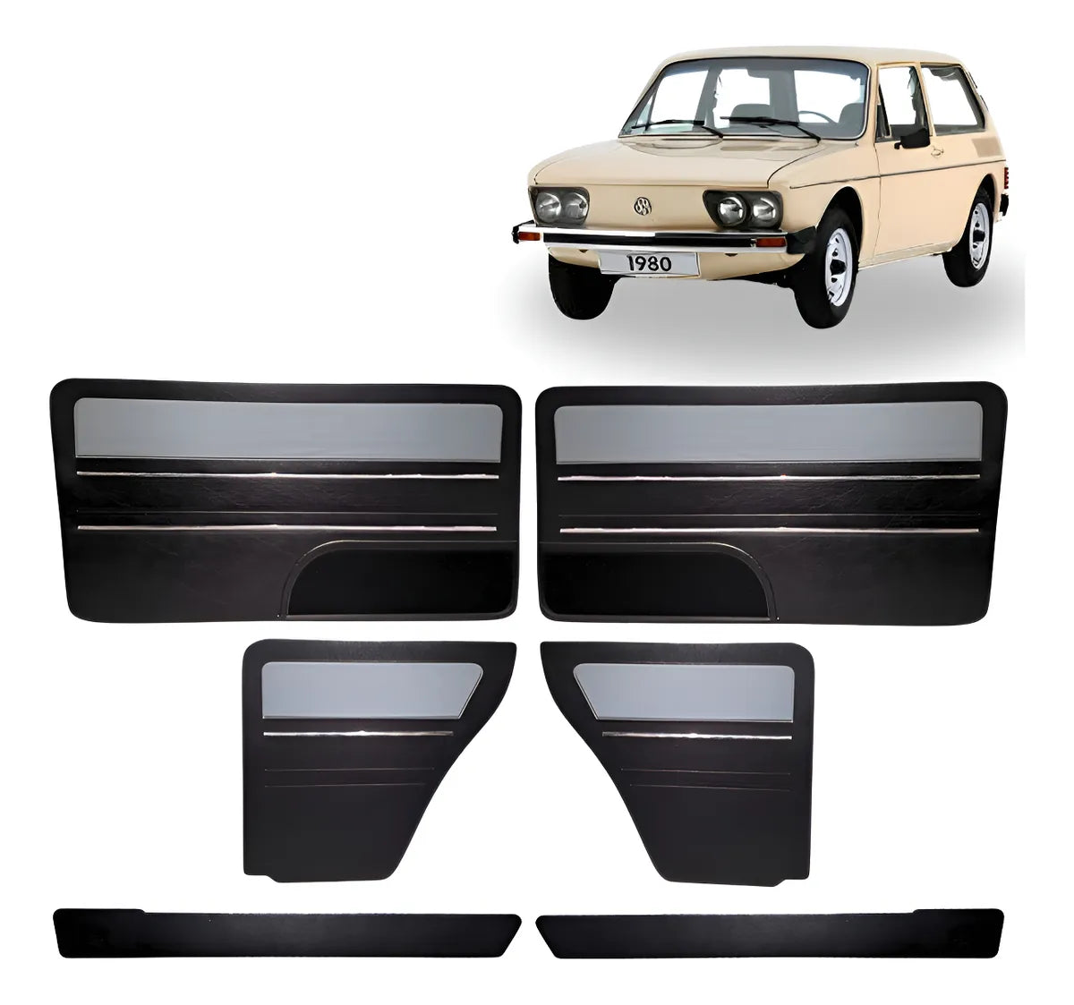 Original Luxury Door Panel Kit for Brasilia 1973-1983