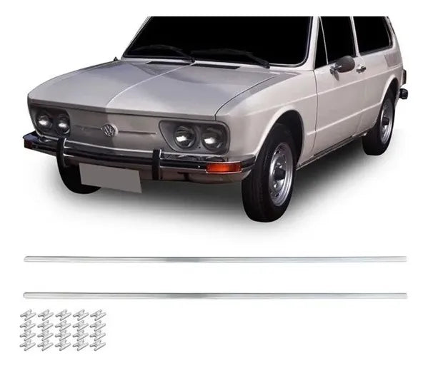 Pair of Trim Strips + Clips for Air Box Brasilia 73 74 75 80 82