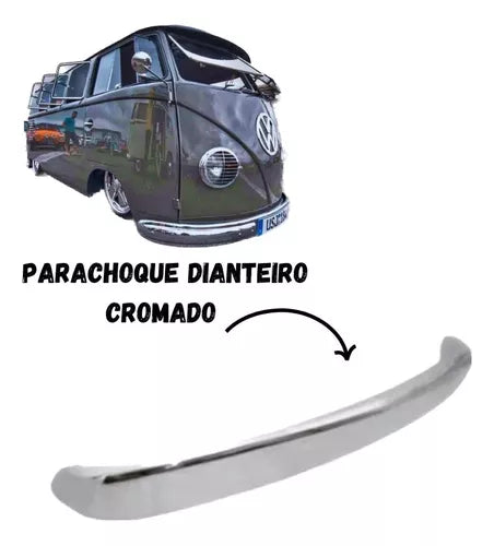 Par Para-choques Cromado Kombi Clipper 76 77 78 79 80 VW LINHA KOMBI BUS