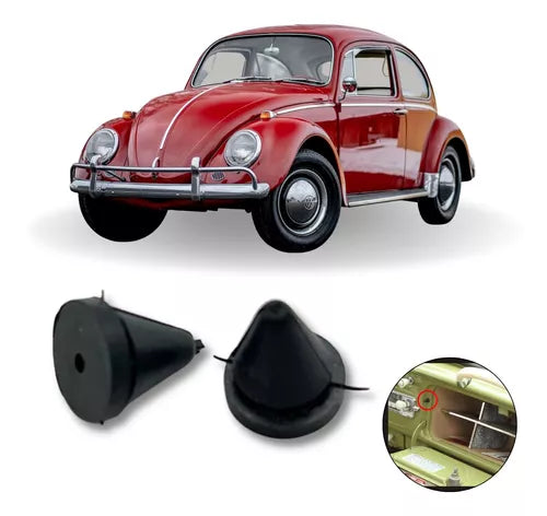 Kit 2 Batente Calco Porta Luva/saia Traseira Motor Fusca-BEETLE VW ARCOOLED