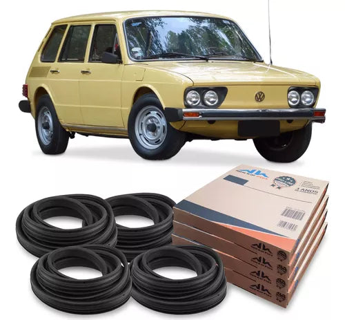 Kit Borracha 4 Portas Guarnição Volkswagen Brasília 1980