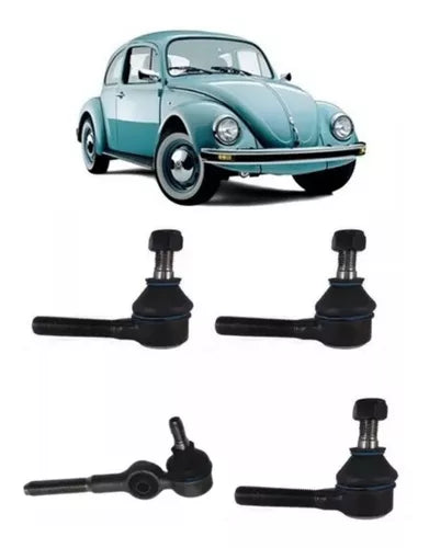 Kit Terminal Direção Fusca Fuscão Nakata VW linha ARCOOLED 1300