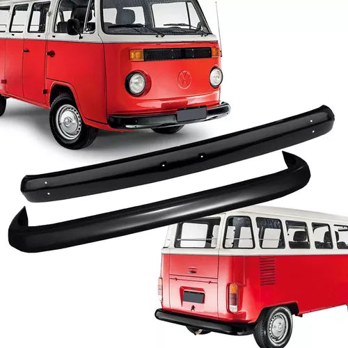 Front Rear Bumper Set Kombi 1976 to 1996 Black