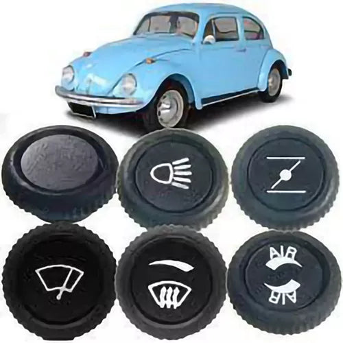 Kit Botão Painel Fusca 73 74 75 76 Até 96 VW linha ARCOOLED