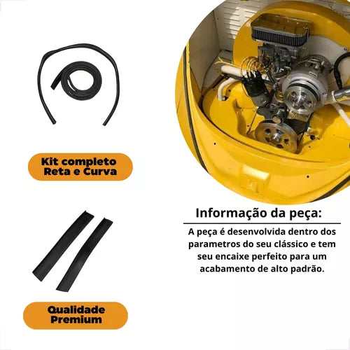 Borracha Guarnição Motor Curva/reta Fusca Padrão Original linha VW AIRCOOLED