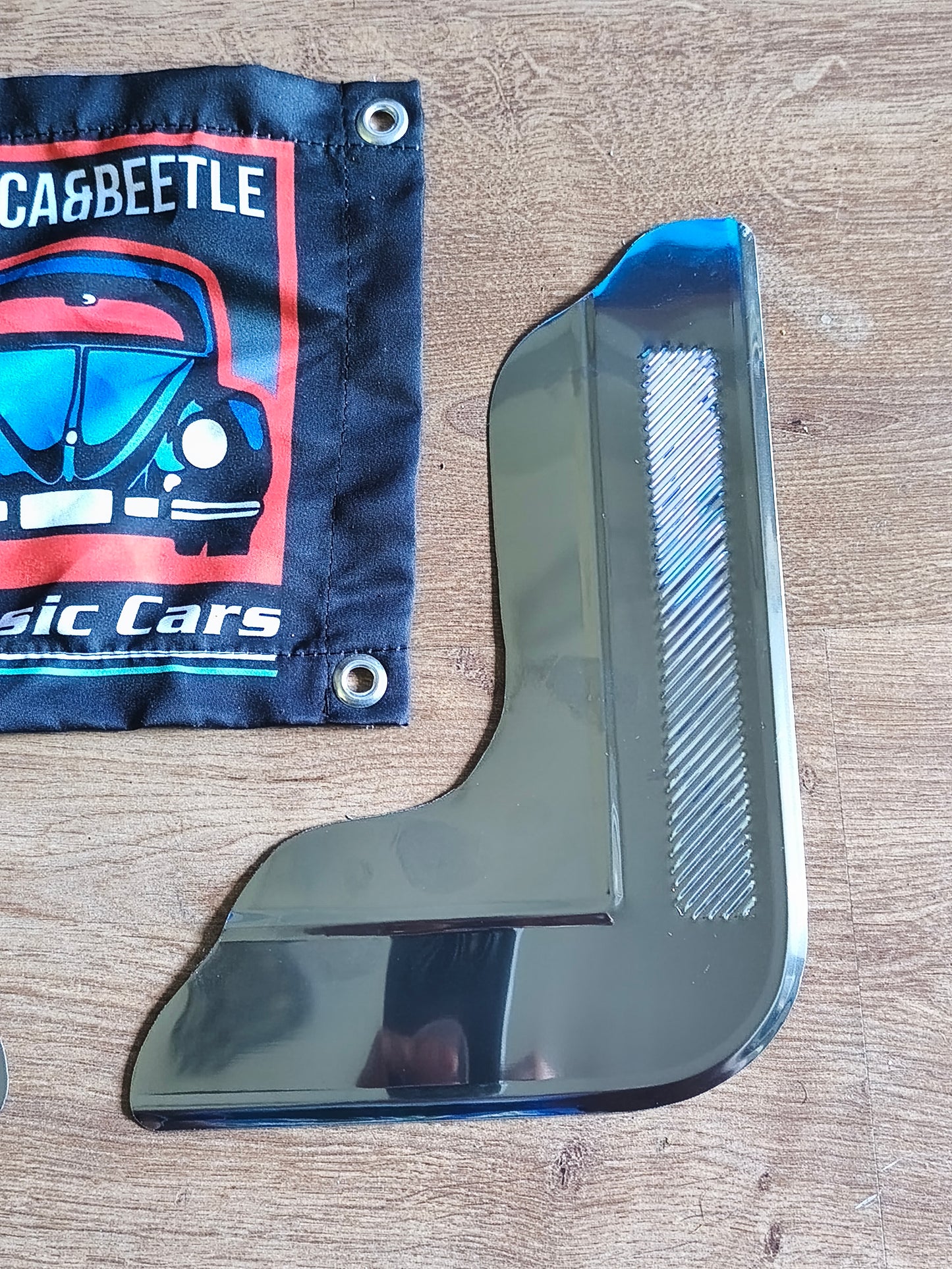 Corner door with smooth stone finish, wide pair, set of 2, VW Stainless steel