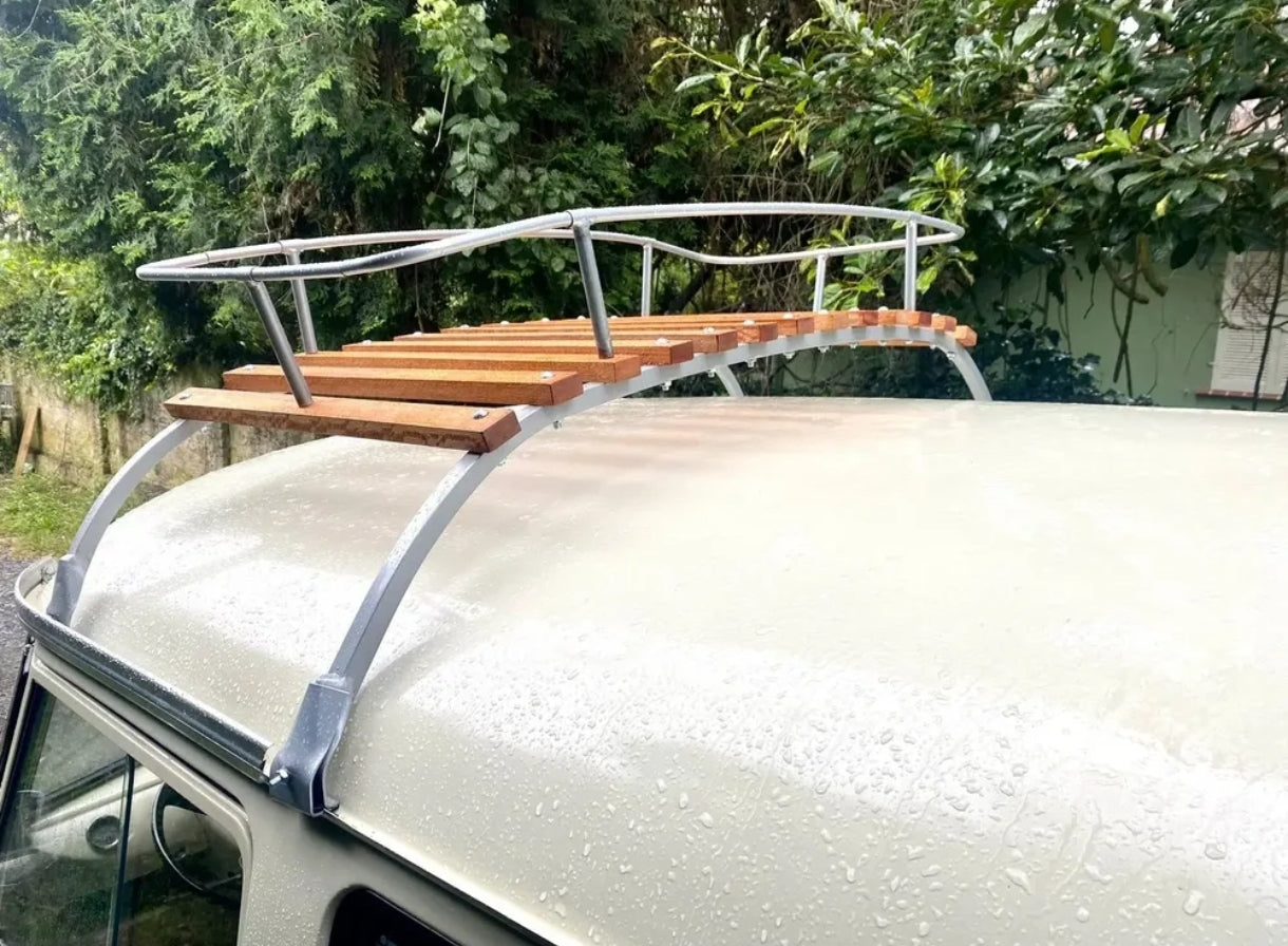 Stainless steel roof rack for VW Kombi "Corujinha" and Clipper models from 1975 to 1997, 80 cm.