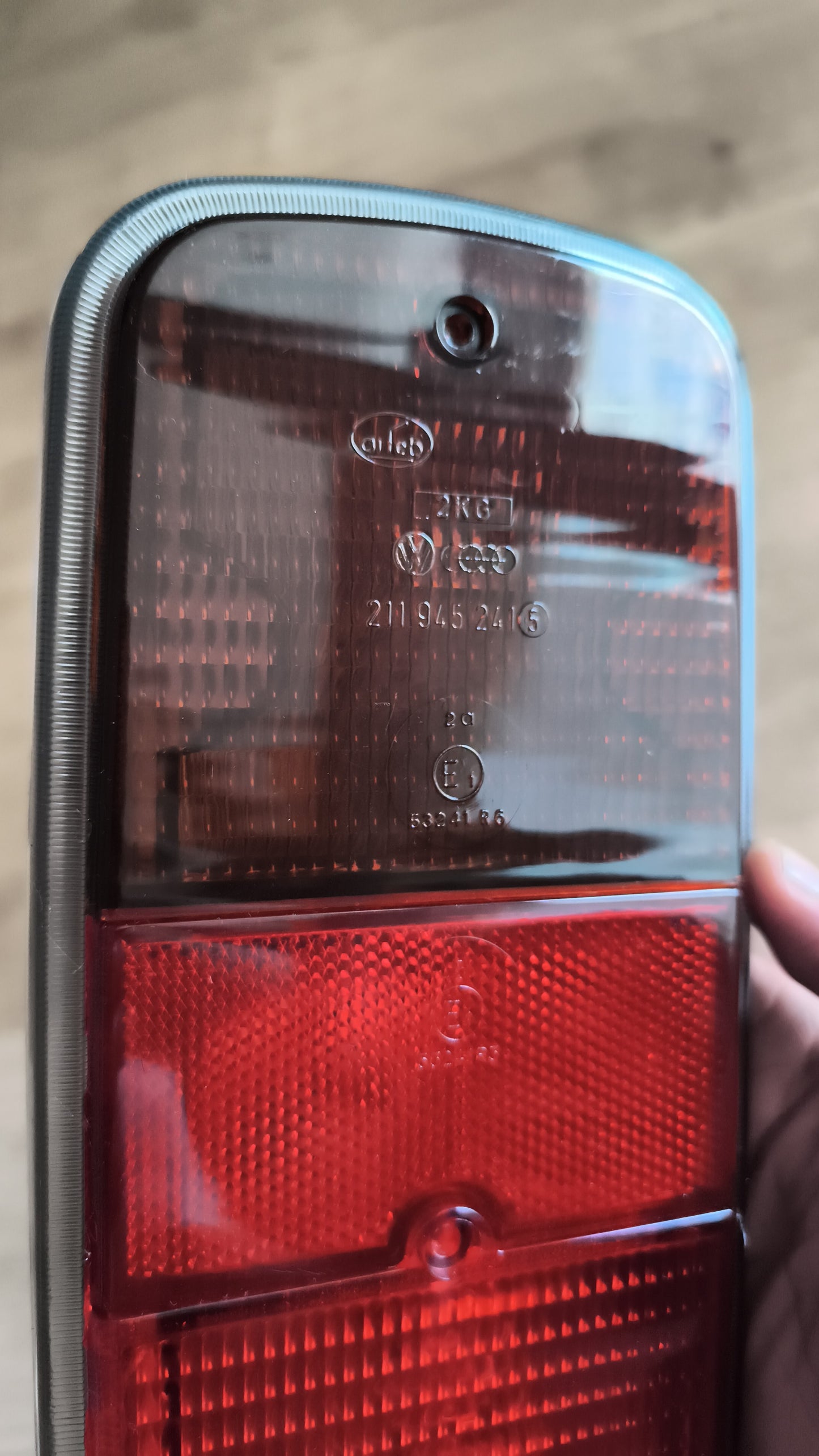 Pair of Volkswagen VW Bus Kombi taillights, set type 2, T2 bus, left and right, 1972-1979 Arteb Hella Original