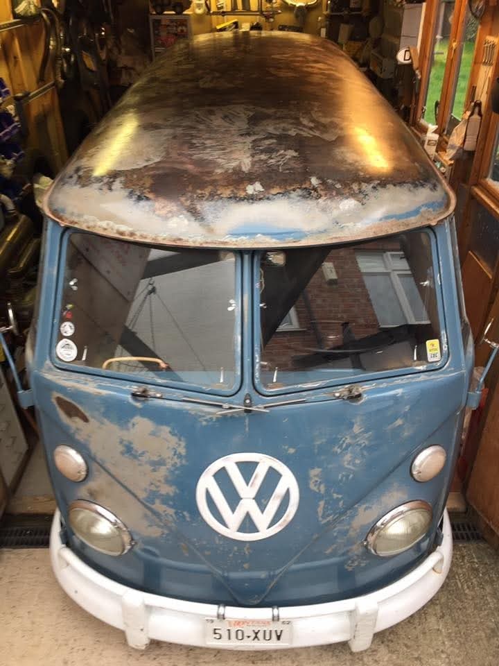 Complete Safari stainless steel window kit, type 2 adjustment, split screen, T1