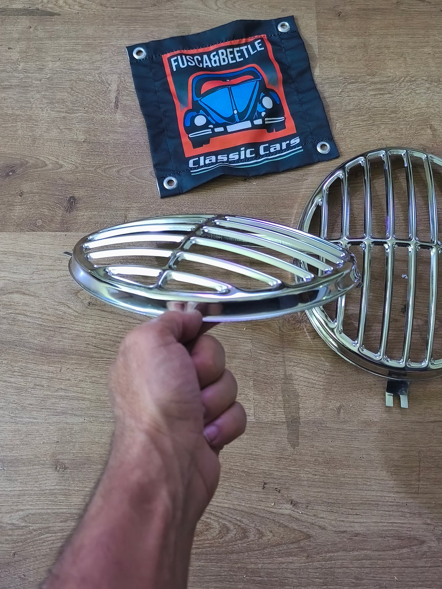 Protective Grille Headlight VW AR-Cooled Antique Bull's Eye Porsche 356