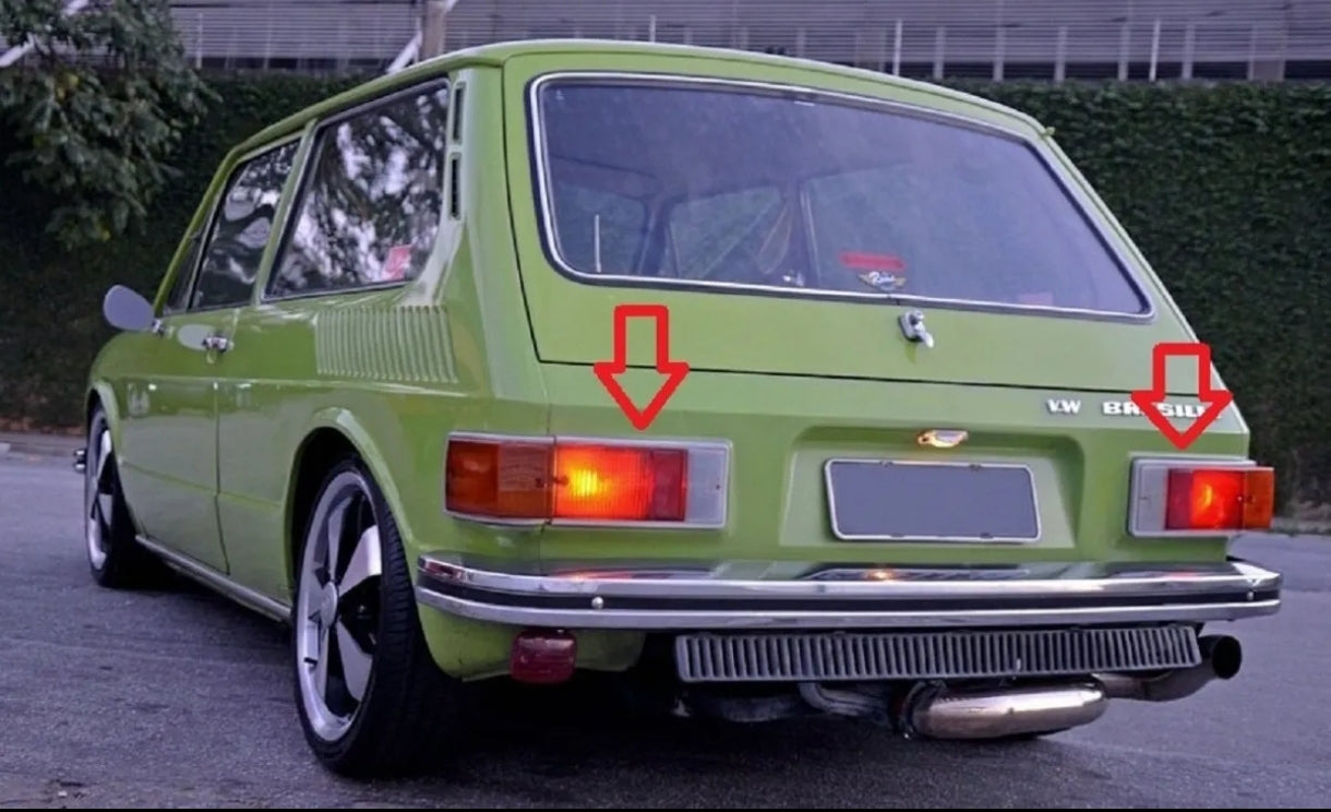 Pair of VW Brasilia Lenses, Complete Set of Clear Lenses, 2 pieces, 1978-1983