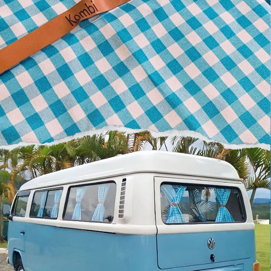 Set of curtains for VW Kombi vans up to 1975 (Corux model, Vovozinha model) and Kombi Clipper models up to 1996 low roof model