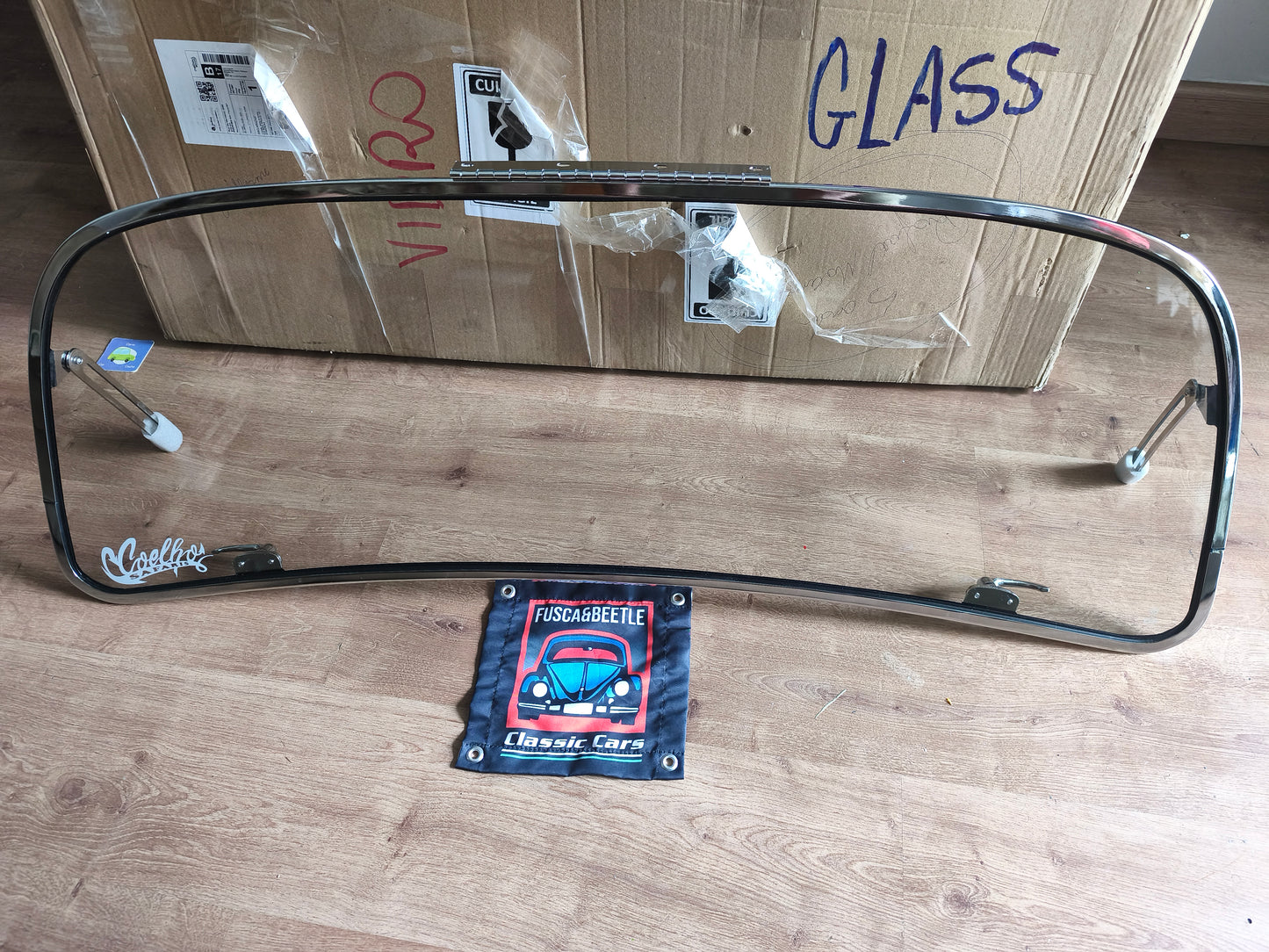 Front windshield safari for OVAL VW Beetle - Split - 1950 - 1955