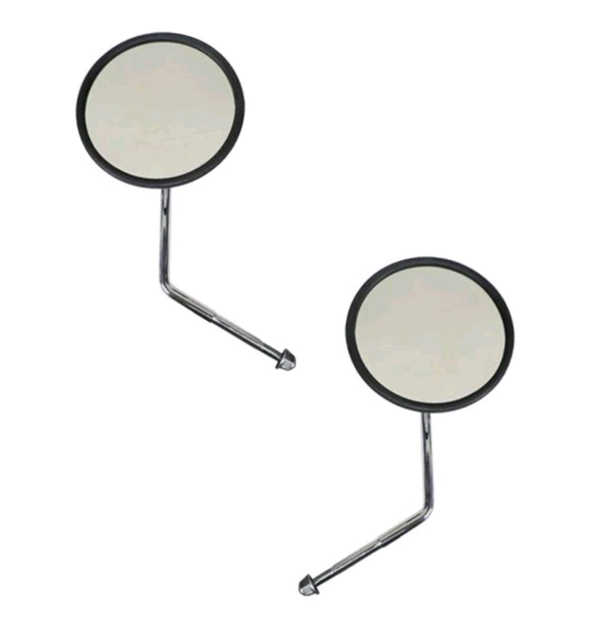 Pair of exterior mirrors for VW Kombi, Bus, Van, Volkswagen, chrome steel, 1957-1975