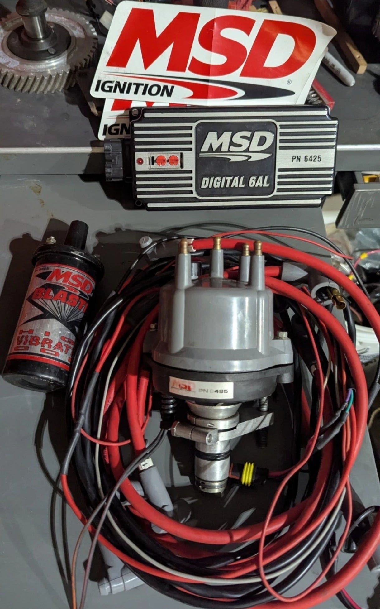 Caixa MSD Ignition 6AL com distribuidor de tarugos TSP Pro VW Volkswagen tipo I Air-Cool