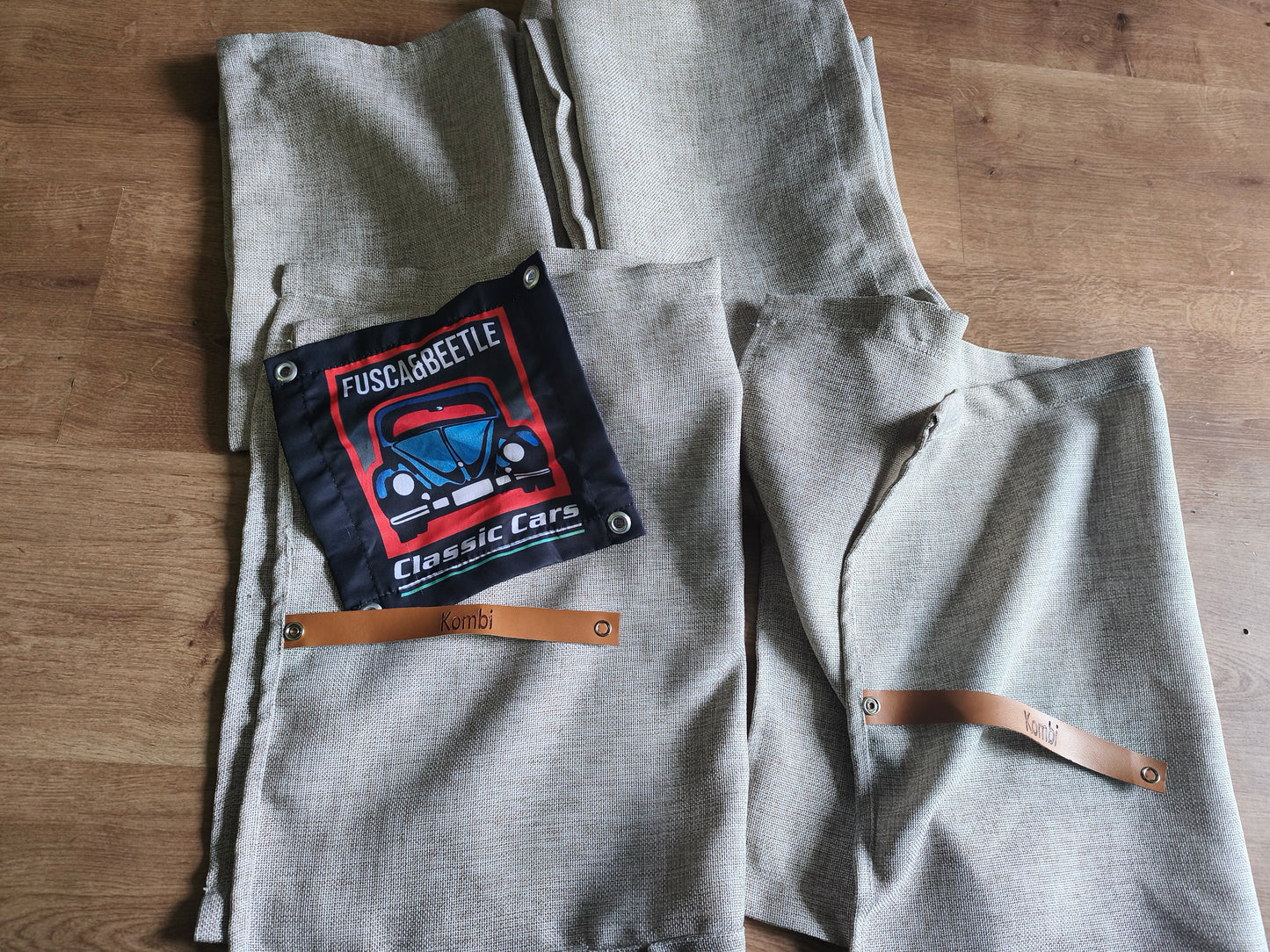 Set of curtains for VW Kombi vans up to 1975 (Corux model, Vovozinha model) and Kombi Clipper models up to 1996 low roof model