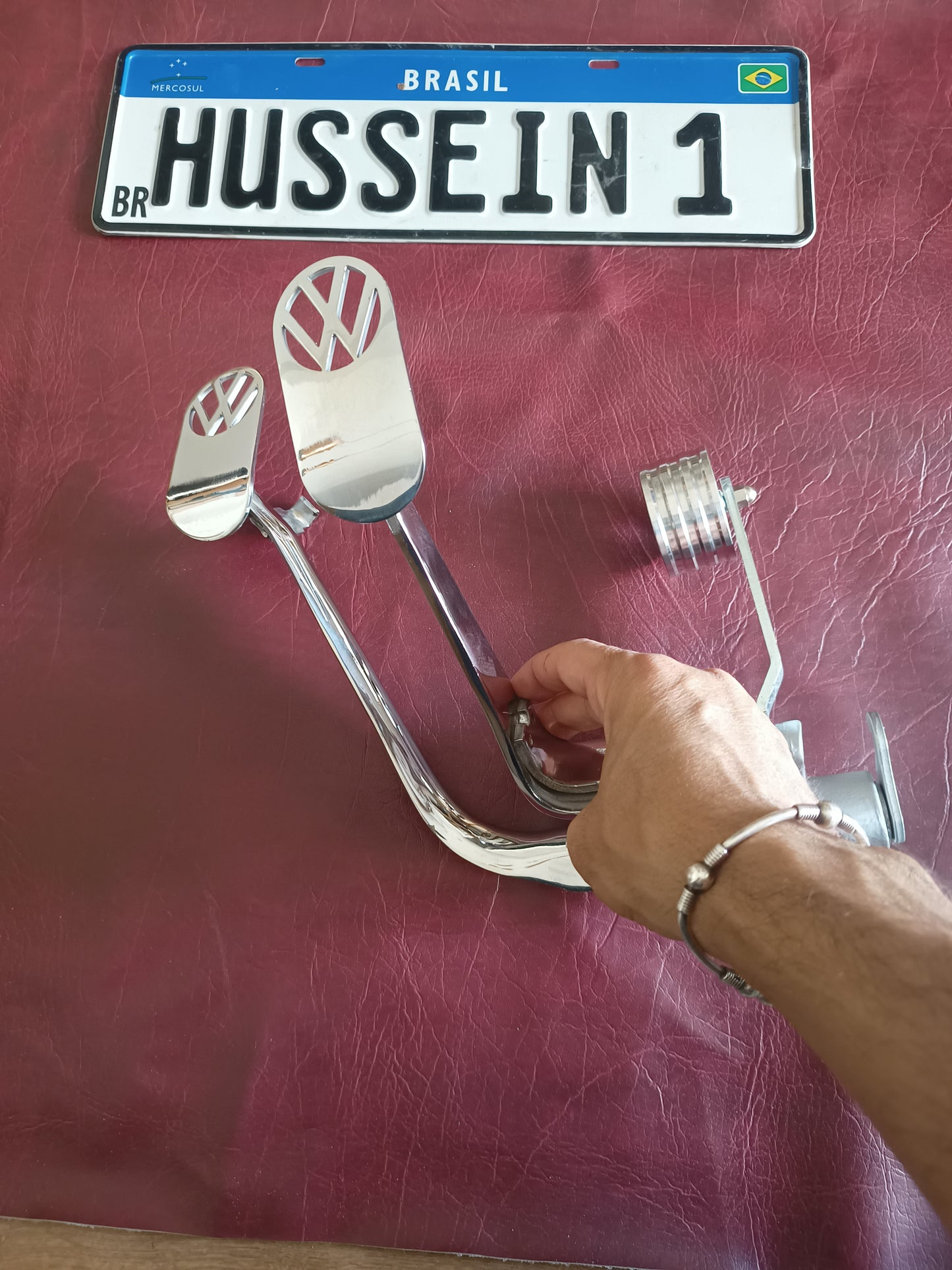 Chrome Crankset Logo Vw W/ Roller Beetle/brasilia/buggy AIRCOOLED
