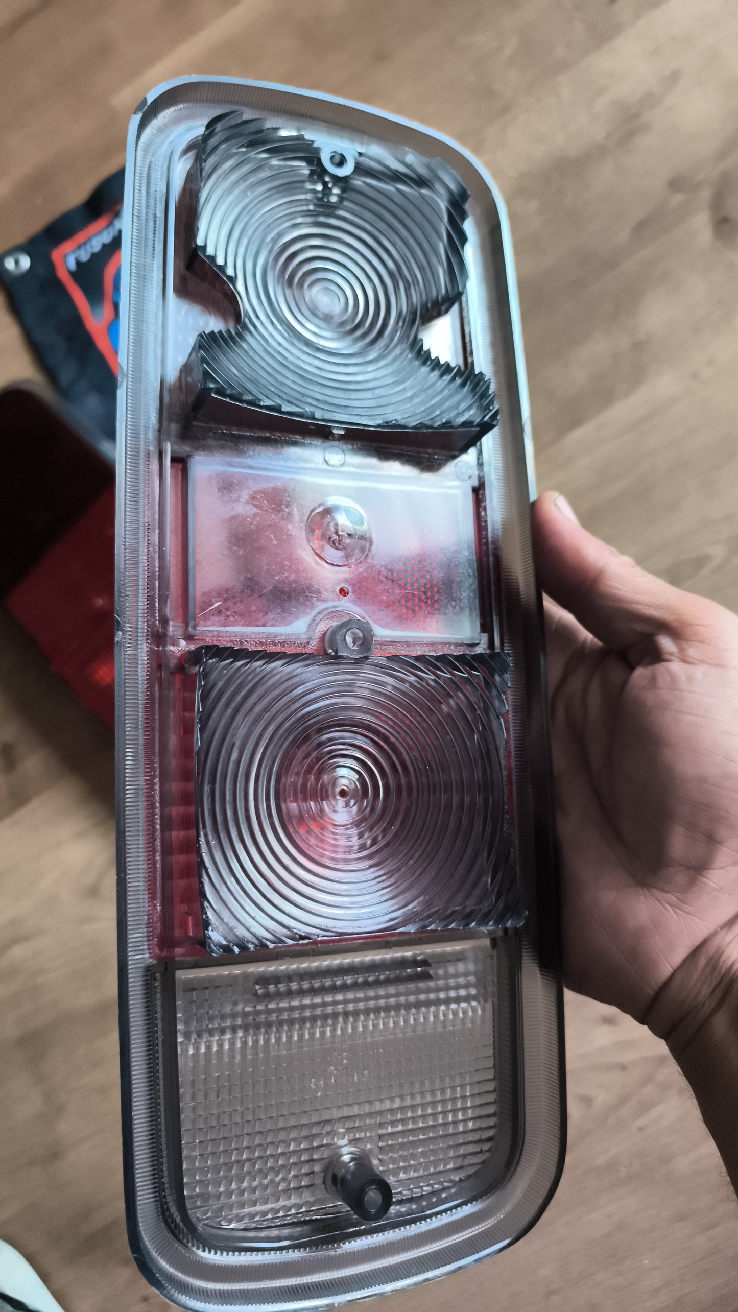 Pair of Volkswagen VW Bus Kombi taillights, set type 2, T2 bus, left and right, 1972-1979 Arteb Hella Original