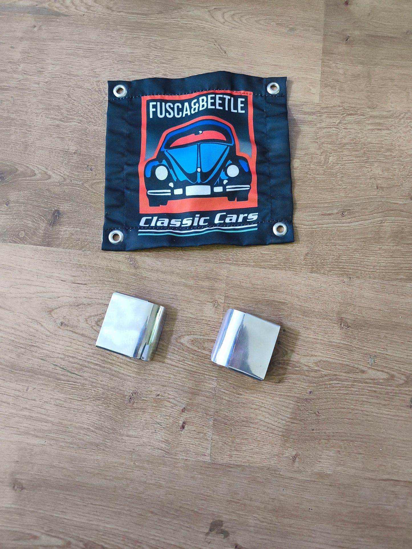 Stainless steel hinge covers for VW Kombi bus type 1 split oval luxury