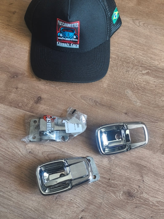 Interior Door Handle Beetle 78 Brasilia/ Puma/ Variant Crom (pair) VW AIR COOLED ( stainless steel)