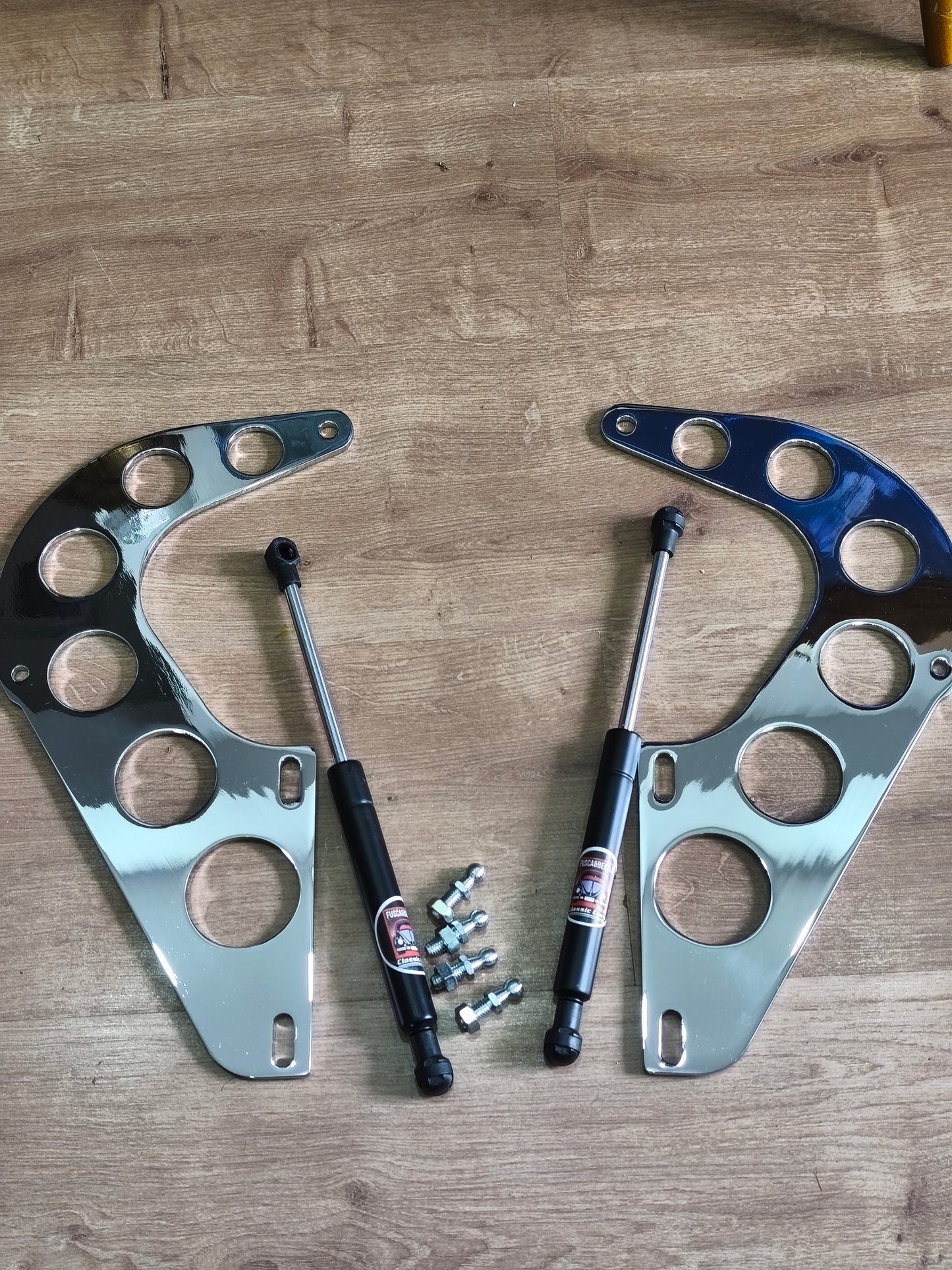 Offer for the Christmas - VW Beetle  right and left hood hinges with + rear cover engine hood stainless steel