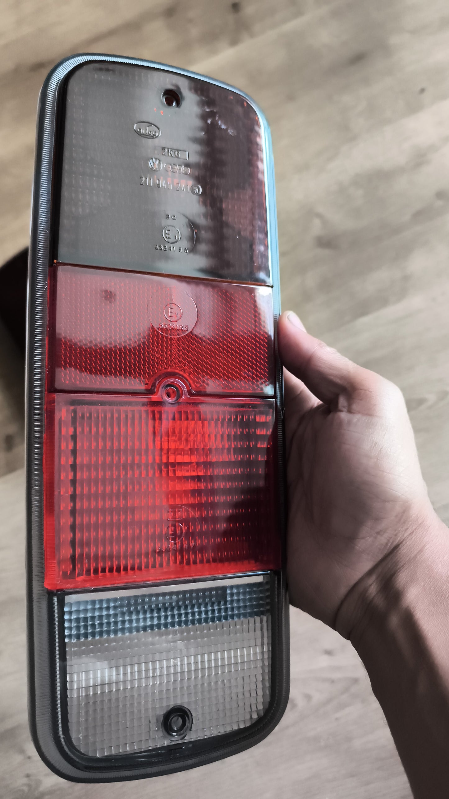 Pair of Volkswagen VW Bus Kombi taillights, set type 2, T2 bus, left and right, 1972-1979 Arteb Hella Original