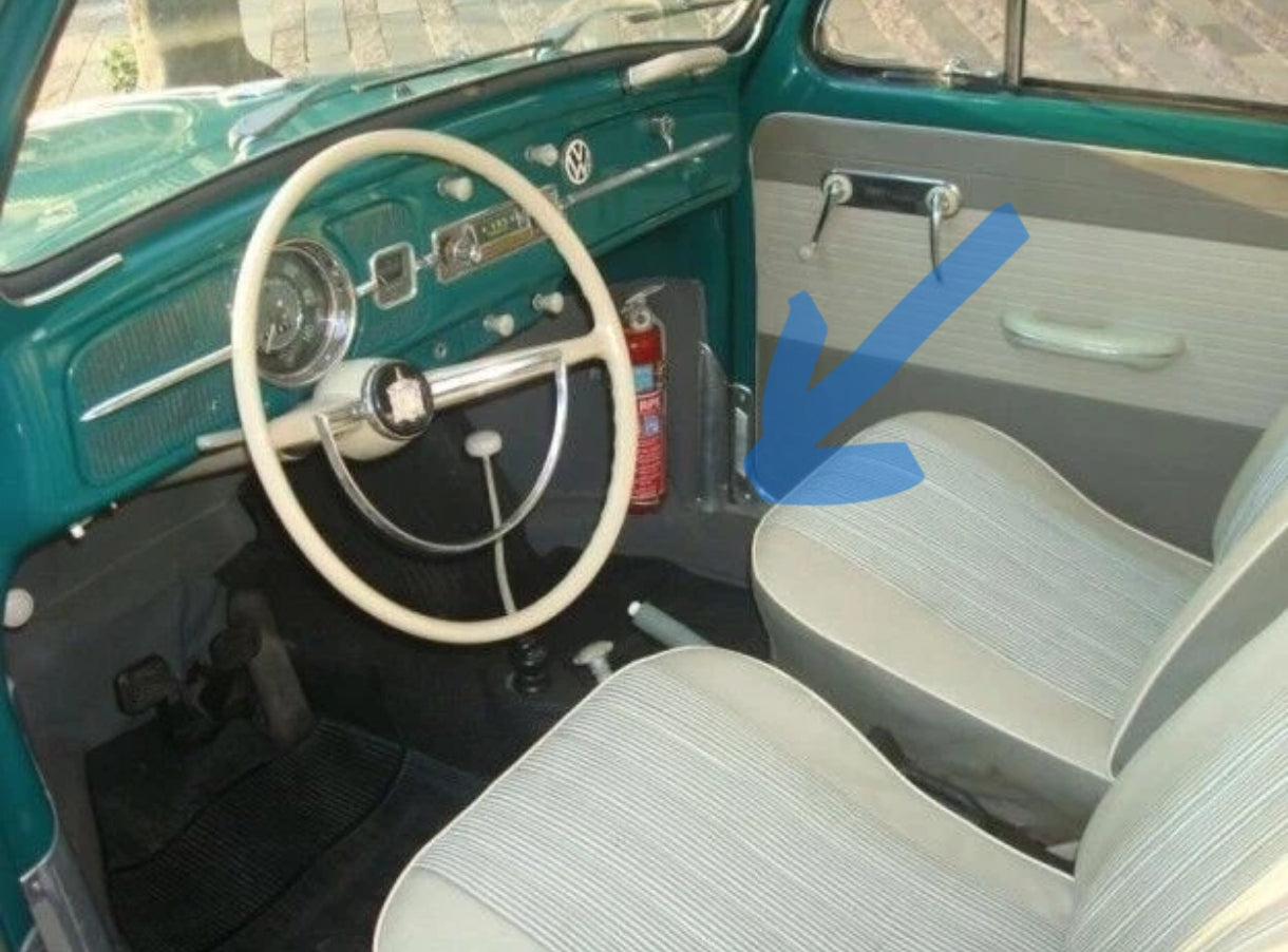 Corner door with smooth stone finish, wide pair, set of 2, VW Stainless steel