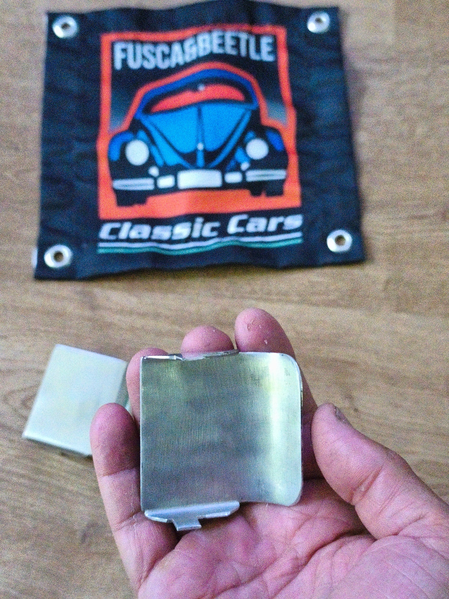 Stainless steel hinge covers for VW Kombi bus type 1 split oval luxury