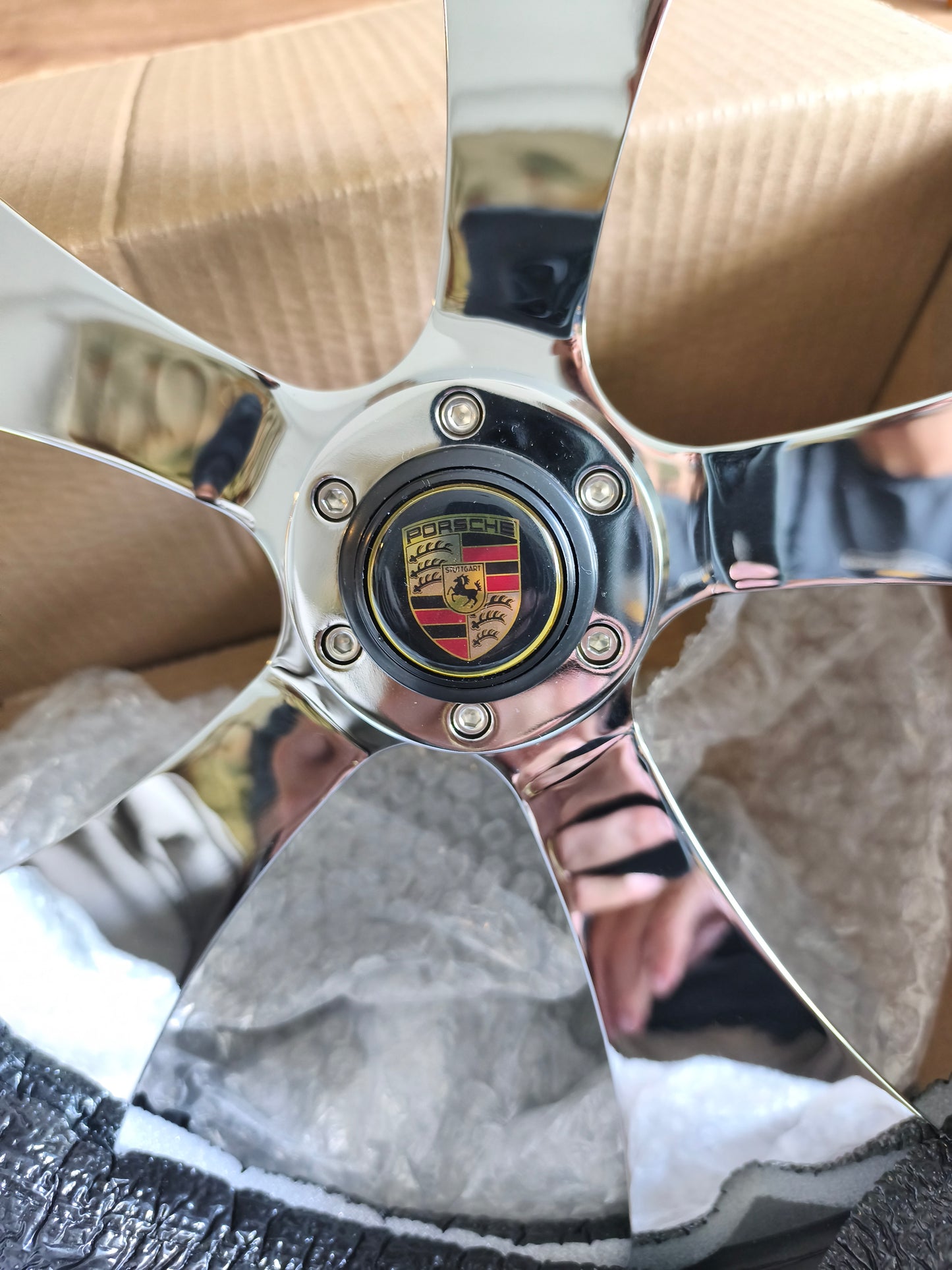 Steering wheel black wood Henkel