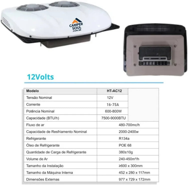 12V Electric Roof Air Conditioner for Slim Inverter Motorhome - Kombi bus