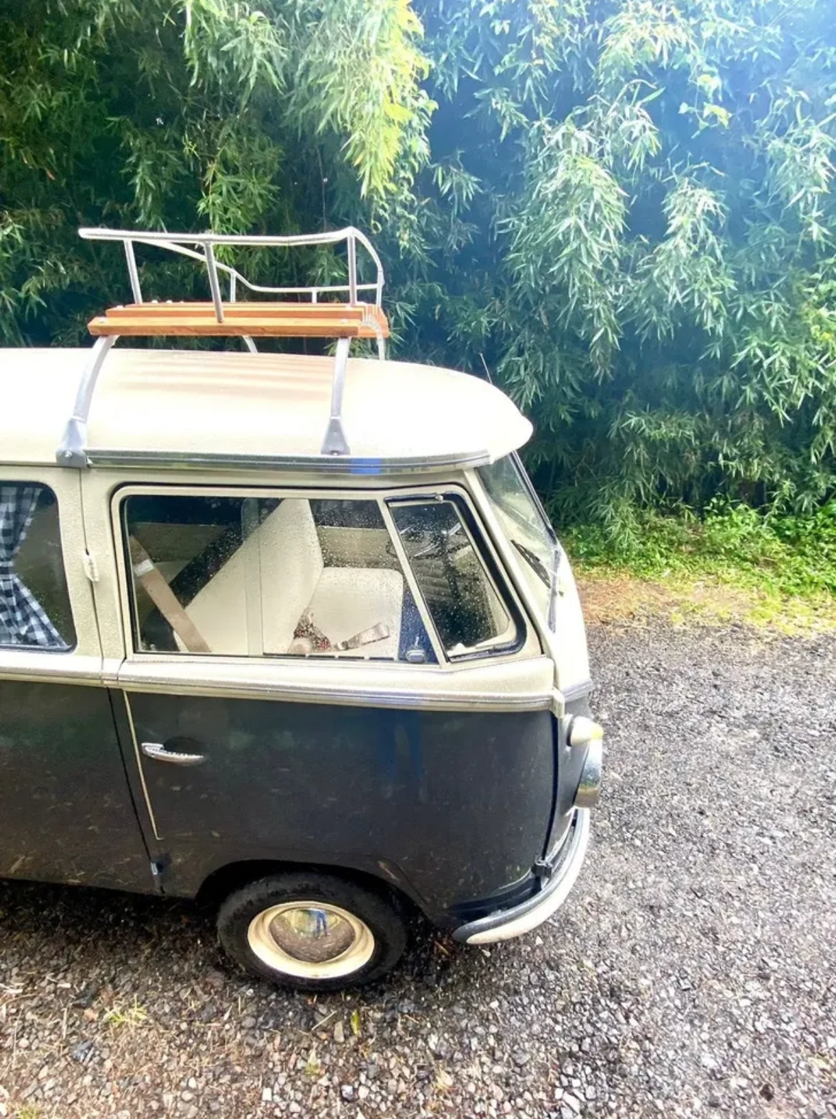 Stainless steel roof rack for VW Kombi "Corujinha" and Clipper models from 1975 to 1997, 80 cm.
