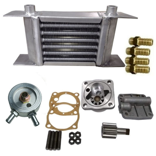 SET OF  Oil cooler kit with fan with circulation pump AIR COOLED ENGINE ONLY