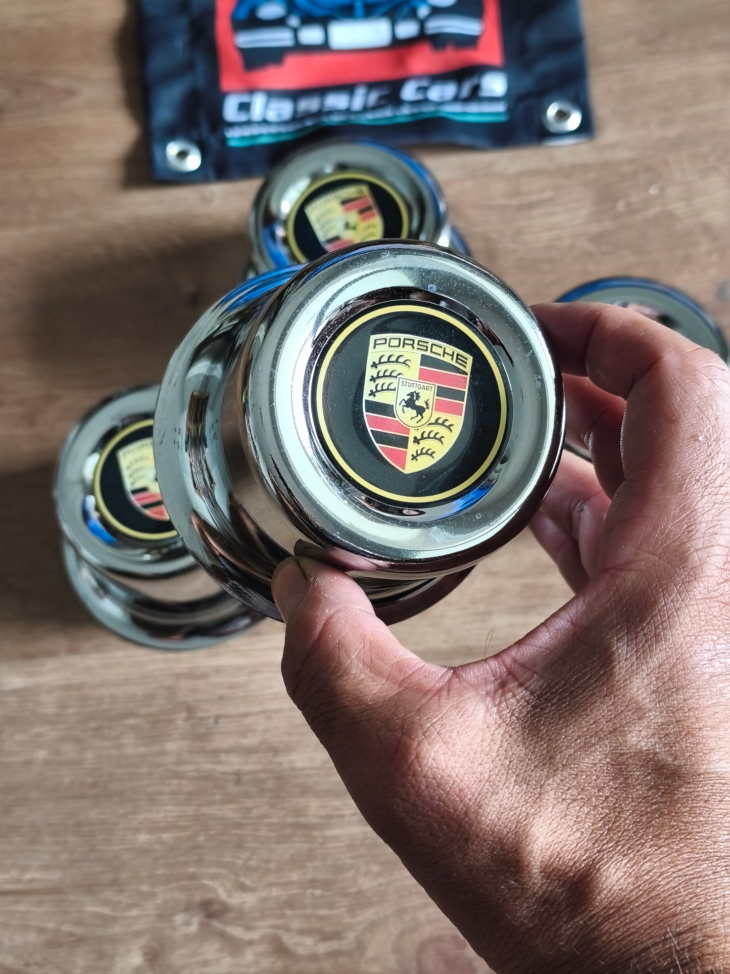 4 Hubcap Wheel Beetle Brasilia Kombi Porsche Aluminum 