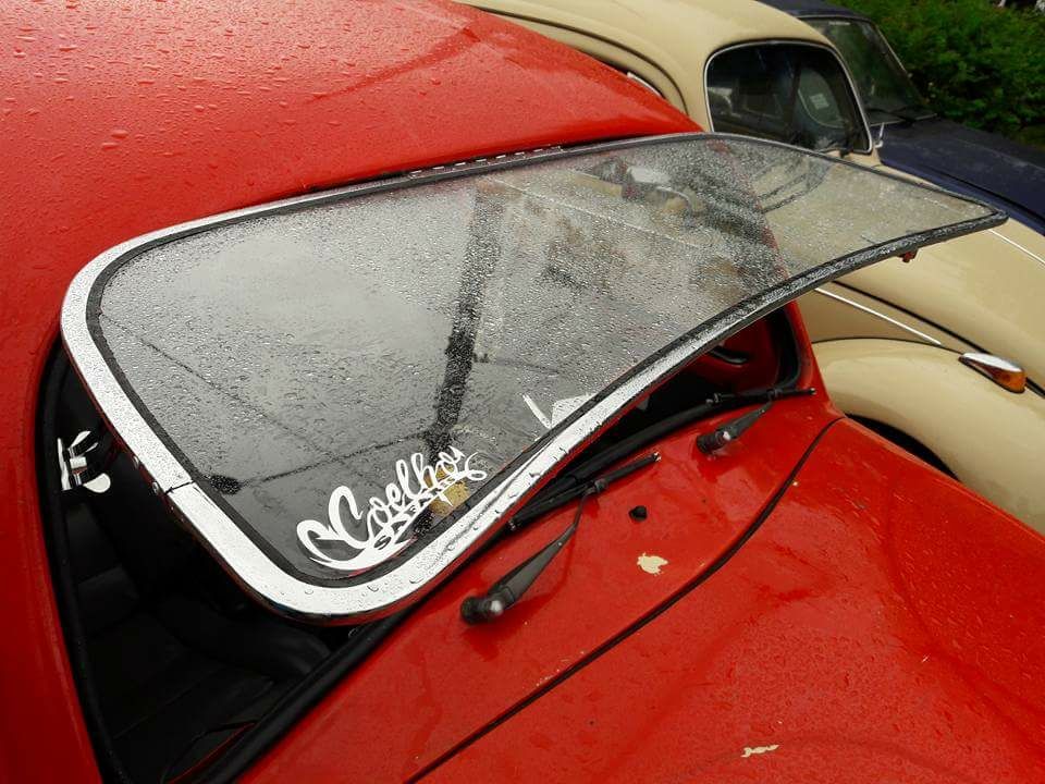 Safari weildshid Modelo Coelho safari fit VW Beetle 1956 - 1963 with GLASS  - logo VW ORIGINAL