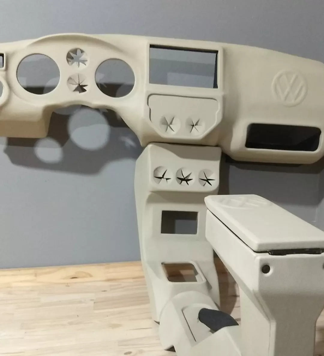 Complete VW Beetle dashboard with center console - Handmade - Wooden Art