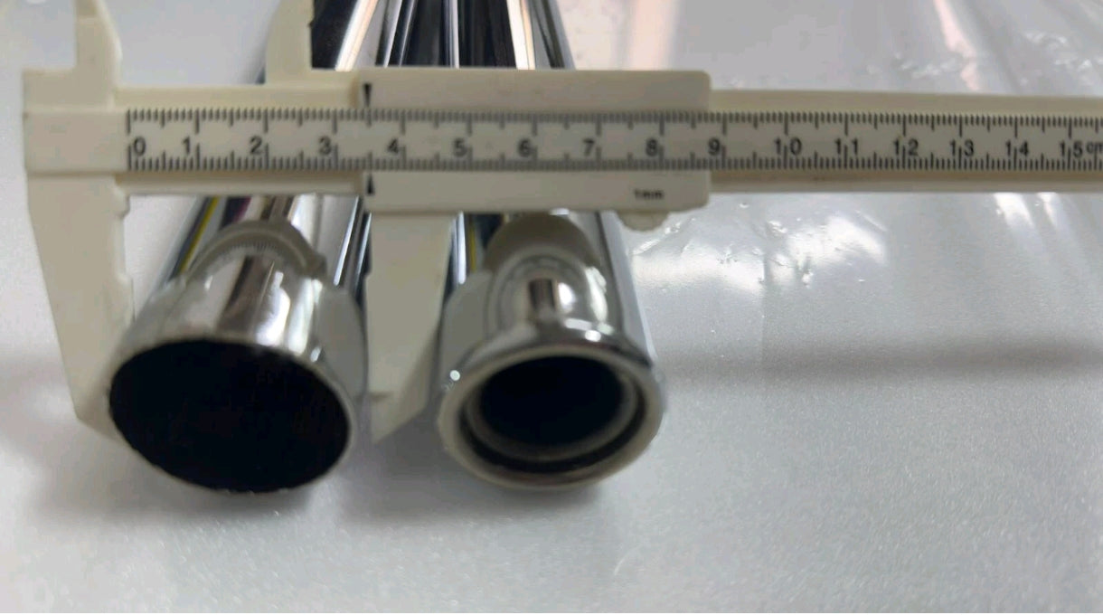 VW Bug 11" 27cm rear exhaust tips (pair) T1 Beetle T2 Kombi GHIA T3 T4