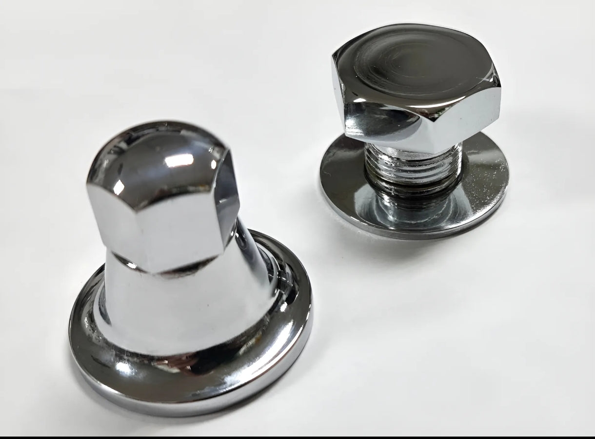 Chrome nut and spacer for alternator & nut crankshaft/generator for VW Buggy, Ghia Thing, Trike