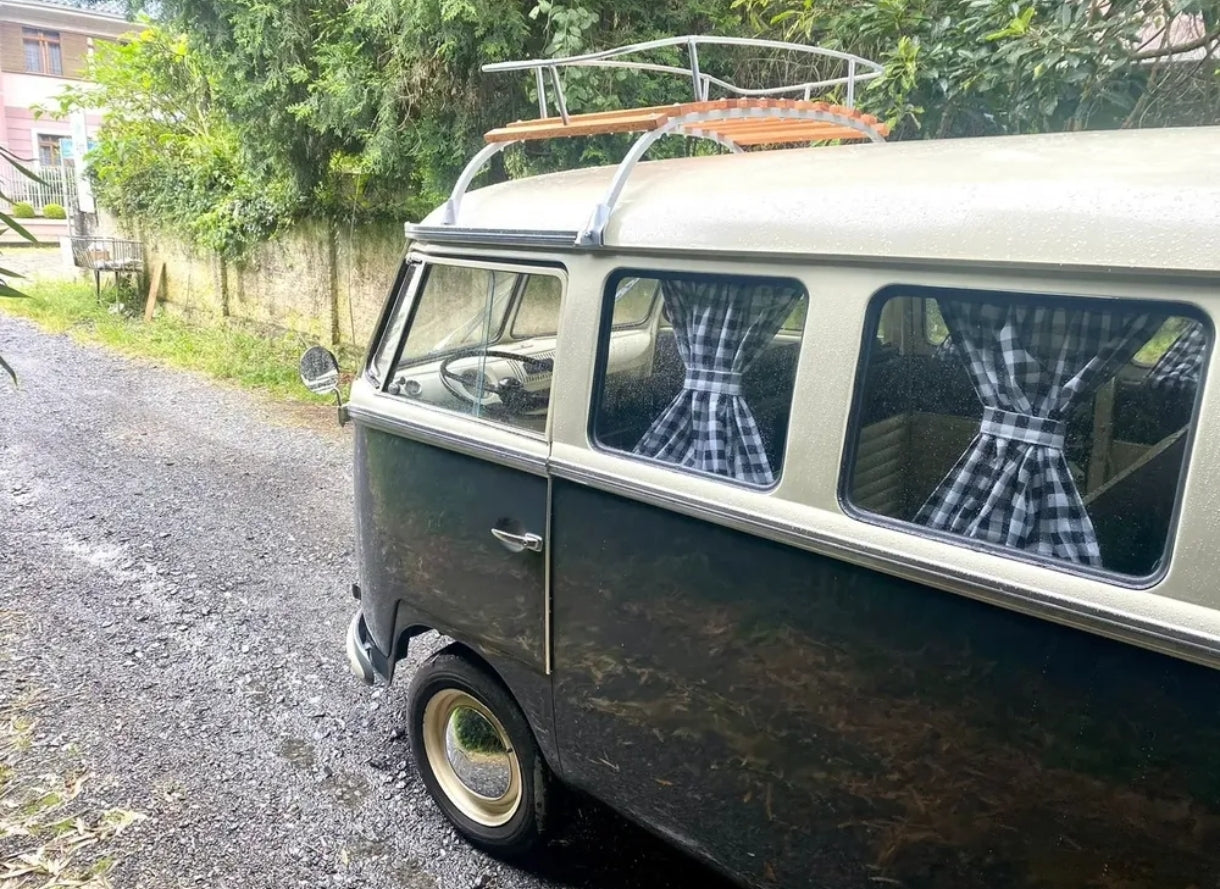 Stainless steel roof rack for VW Kombi "Corujinha" and Clipper models from 1975 to 1997, 80 cm.